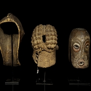 Conjunto de tres máscaras rituales, África occidental, s.XX