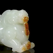 Hetian white jade sculpture ‘Mythical Beast’, Qing dynasty