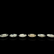 Juego de ocho platos de cerámica esmaltada, dinastía Ming - 4