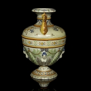 胡安·鲁伊斯·德·卢纳（1863–1945）狮首双耳瓶，20世纪早期 - 2