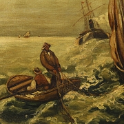 F. Claiton (19th century) ‘Seascape in Storm’ - 3