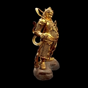 Magnificent bronze figure of ‘Guăng Mù Tiān wáng, Heavenly King’, Ming dynasty