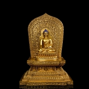 Altar de bronce dorado 