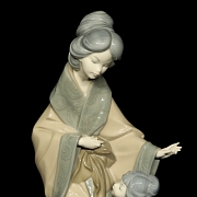 Nao figurine by Lladró, “Geisha with child,” 1980