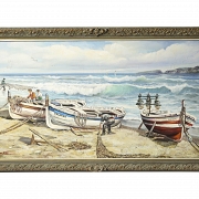 Quimet Sabaté Casanova (1936–2024), “Boats on the Shore” - 5