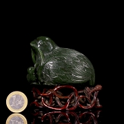 Figura de jade verde espinaca