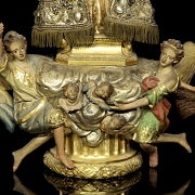 Polychrome ceramic sculpture “Virgen de los Desamparados”, 19th century
