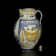 Ceramic jug ‘Virgen del Prado’ Talavera, 19th century