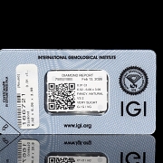 Diamante natural talla brillante, 0.91 ct, certificado IGI