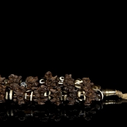 Pulsera tibetana de semillas y Dzi, dinastía Qing