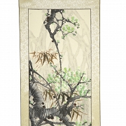 Chinese painting ‘Roosters among branches’, 20th century - 2