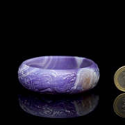 Brazalete de ágata morada 