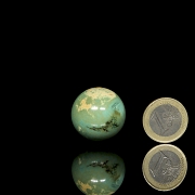 Cuenta esférica de turquesa, dinastía Liao