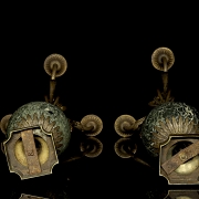 Pareja de candelabros estilo Luis XVI, s.XIX