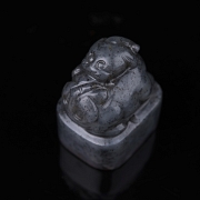 Sello de jade gris de Hetian