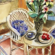 Michael Rozenvain (1963) ''Vase and Fruit''