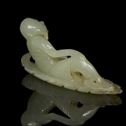 Figura de jade blanco