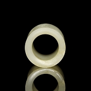 Carved jade archer's ring, ‘Port,’ Qing dynasty
