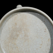 Recipiente trípode de cerámica esmaltada, horno Ru