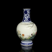 Porcelain vase ‘Birds on a Branch’ with Qianlong seal