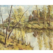 A. Anglada (20th century) ‘Landscape by the River’