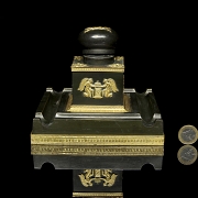 Empire style metal and bronze scrivener's desk, 19th century - 9