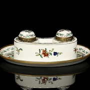 Chantilly style porcelain scrivener's desk, 19th century - 8