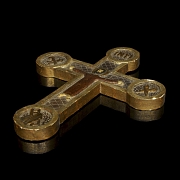 Carved wooden cross depicting Christ crucified, 20th century - 4