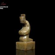 Yellow jade seal ‘Character’, Han dynasty