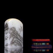 Figura de jade blanco de Hetian