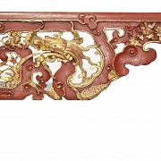 Cubre cortinas de madera lacada 