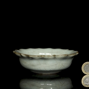 Cuenco de cerámica con vidriado celadón 