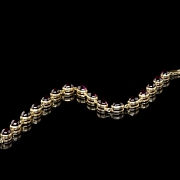 Pulsera de oro amarillo con gemas