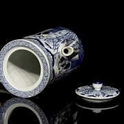 马斯特里赫特莫萨瓷器，中式瓷质茶壶及托盘，荷兰，20世纪 - 5