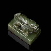 Sello de jade verde 