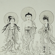 Ceramic panel ‘Encounter at the Lotus Pond’, 20th century - 7