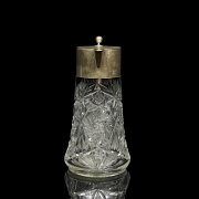 Jarra de cristal tallado, estilo Art Déco, med. s.XX