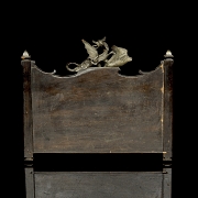 Portacartas de madera y metal, s.XIX