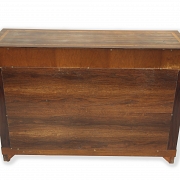 Empire console table with floral marquetry, 20th century