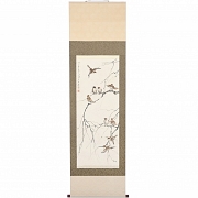 Chinese painting ‘Sparrows on Branches’, signed by Xu Beihong