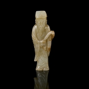 Hetian jade figure ‘Elder Scholar’, Qing dynasty