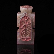 Sello de jade tallado de seis caras 