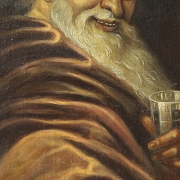 19th-century Spanish school ‘Old Man with a Cup’ - 3