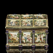Capodimonte “Porcelain chest,” 20th century
