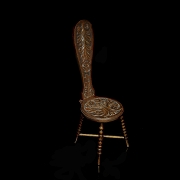 Silla giratoria tallada, s.XX