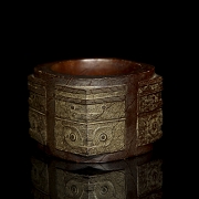 Cong de jade tallado, cultura Liangzhu