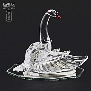 Cisne con tres crias de Swarovski - 4