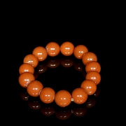 Pulsera de quince cuentas de ágata nanhong, s.XX