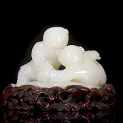 Figura de jade blanco