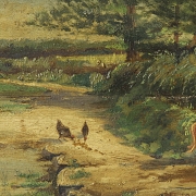 20th century French school ‘Young Man in the River’, 1924